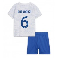 Dres Francuska Matteo Guendouzi #6 Gostujuci za djecu SP 2022 Kratak Rukav (+ kratke hlače)